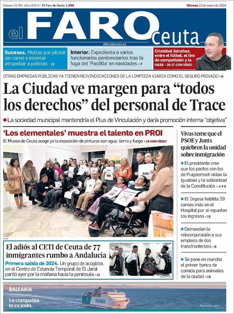 Portada de El Faro de Ceuta (España)