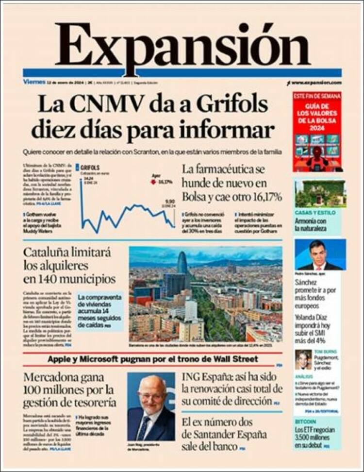 Portada de Expansión (Espa&ntilde;a)