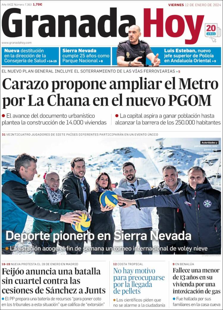 Portada de Granada Hoy (España)