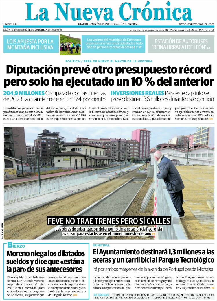 Portada de La Nueva Crónica (España)