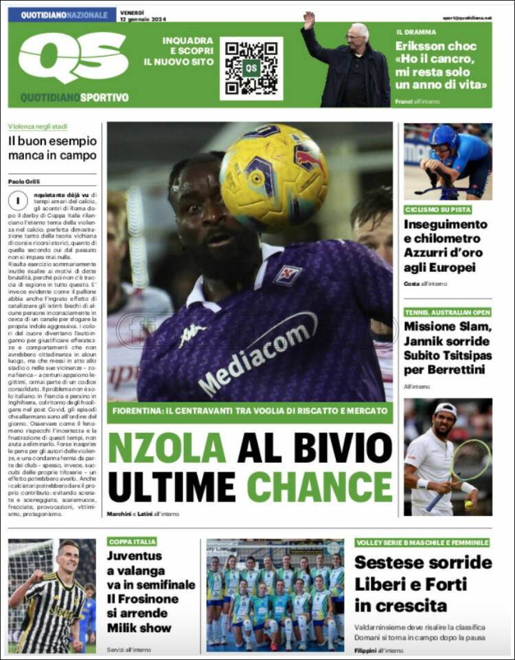 Portada de Quotidiano Sportivo (Italia)