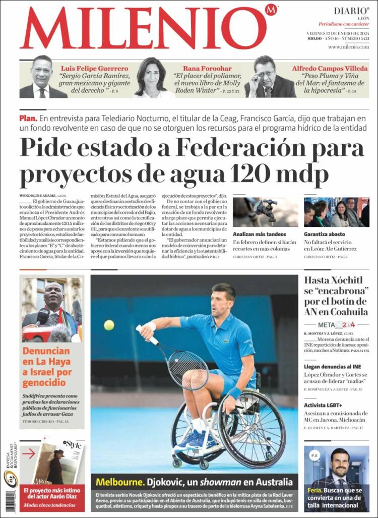 Portada de Milenio de León (México)