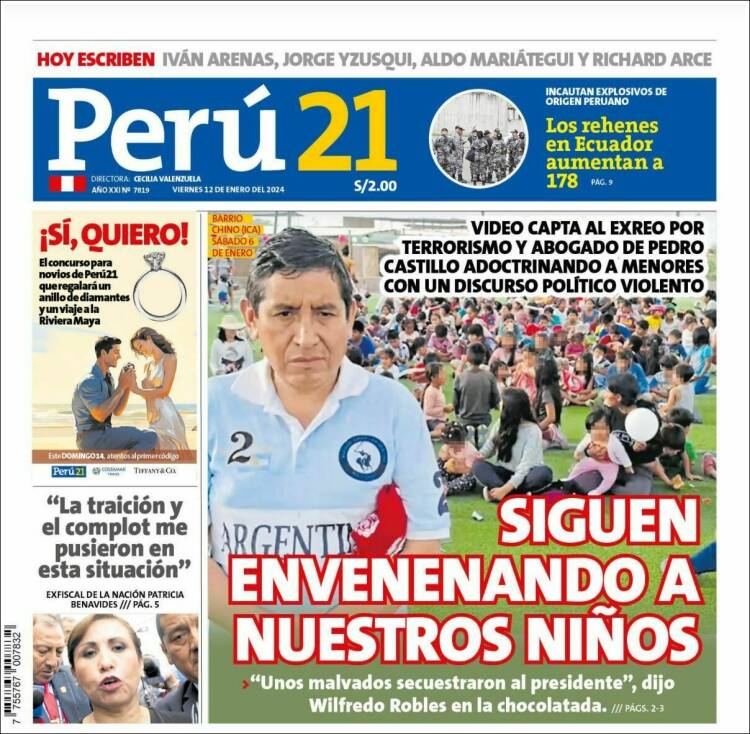 Portada de Perú 21 (Per&uacute;)