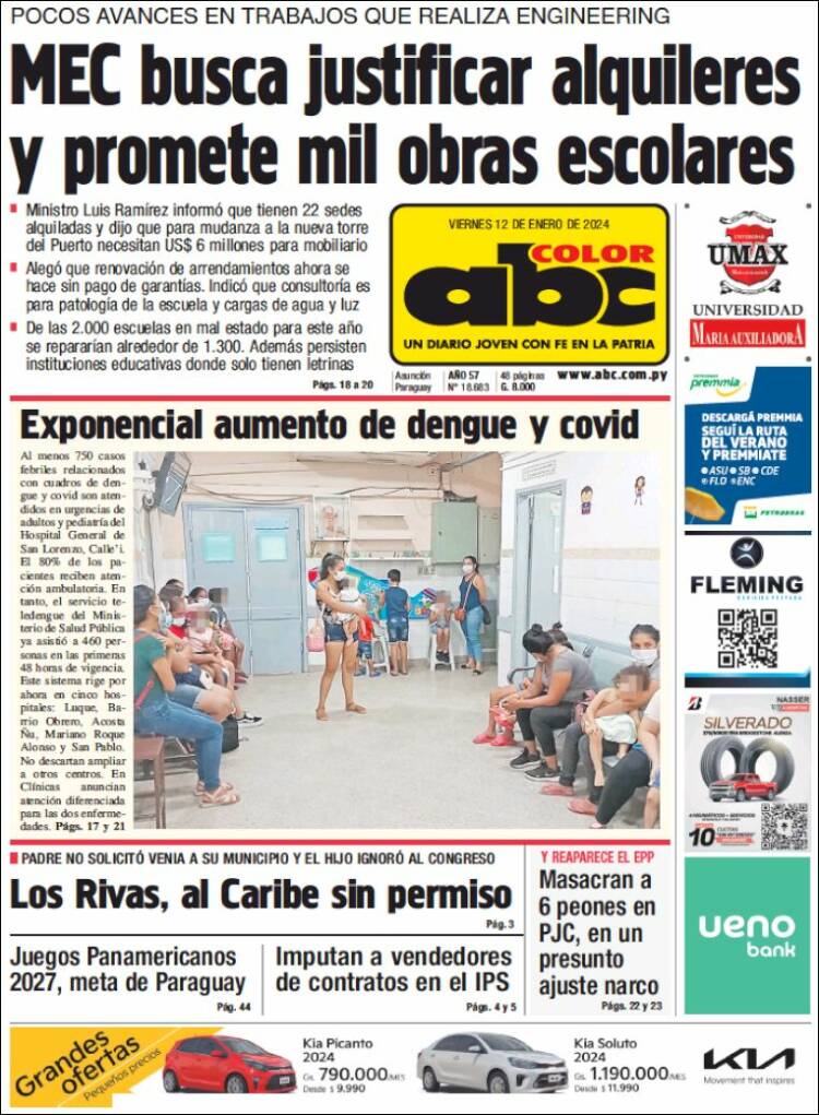 Portada de ABC Color (Paraguay)