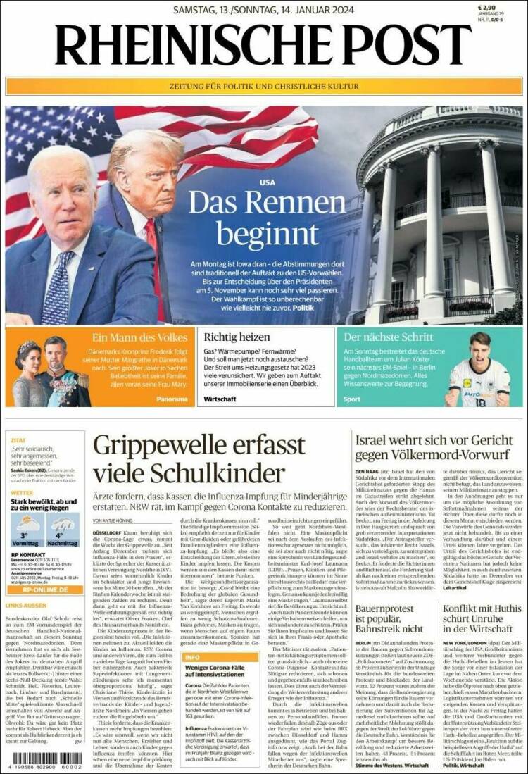 Portada de Rheinische Post (Alemania)