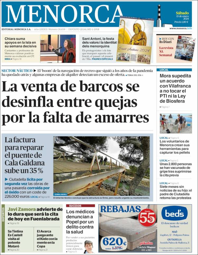 Portada de Menorca - Diario Insular (España)