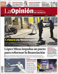 Portada de La Opinión de Murcia (España)