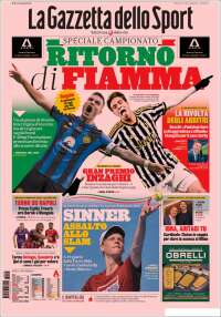 Portada de La Gazzetta dello Sport (Italia)