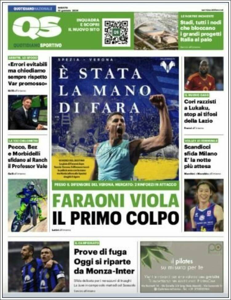 Portada de Quotidiano Sportivo (Italia)