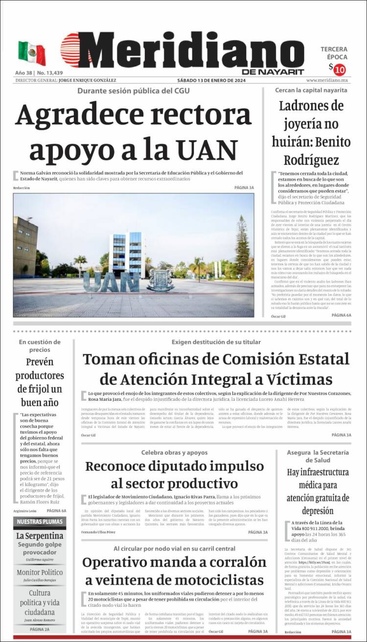 Portada de Meridiano (México)