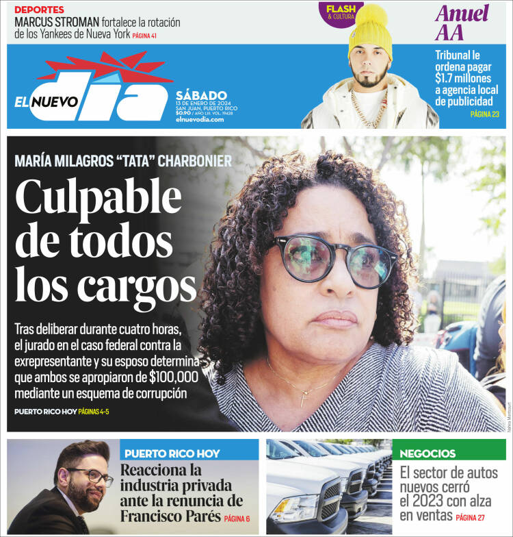 Portada de El Nuevo Día (Puerto Rico)