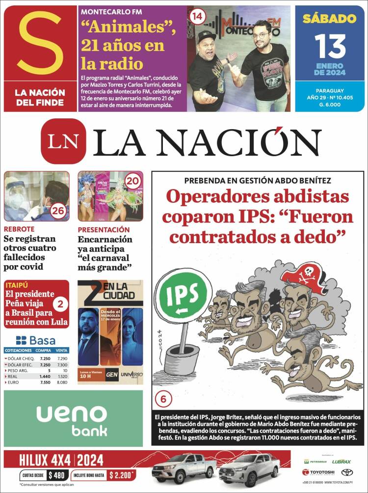 Portada de La Nación (Paraguay)