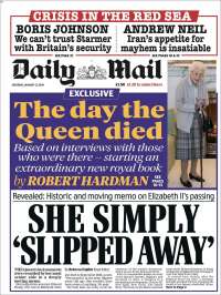 Portada de Daily Mail (Reino Unido)