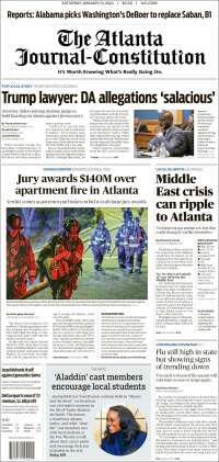 Portada de The Atlanta Journal-Constitution (USA)