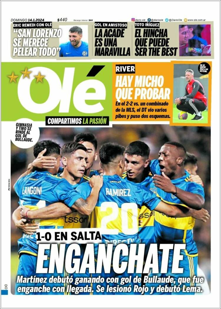 Portada de Olé (Argentina)