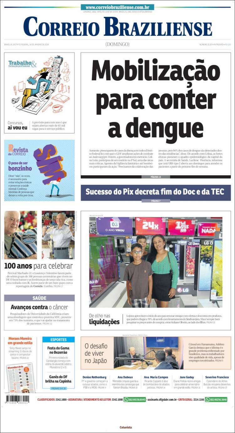 Portada de Correio Braziliense (Brasil)