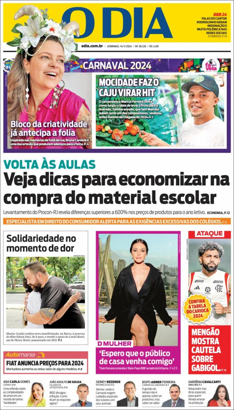 Portada de O Dia (Brasil)