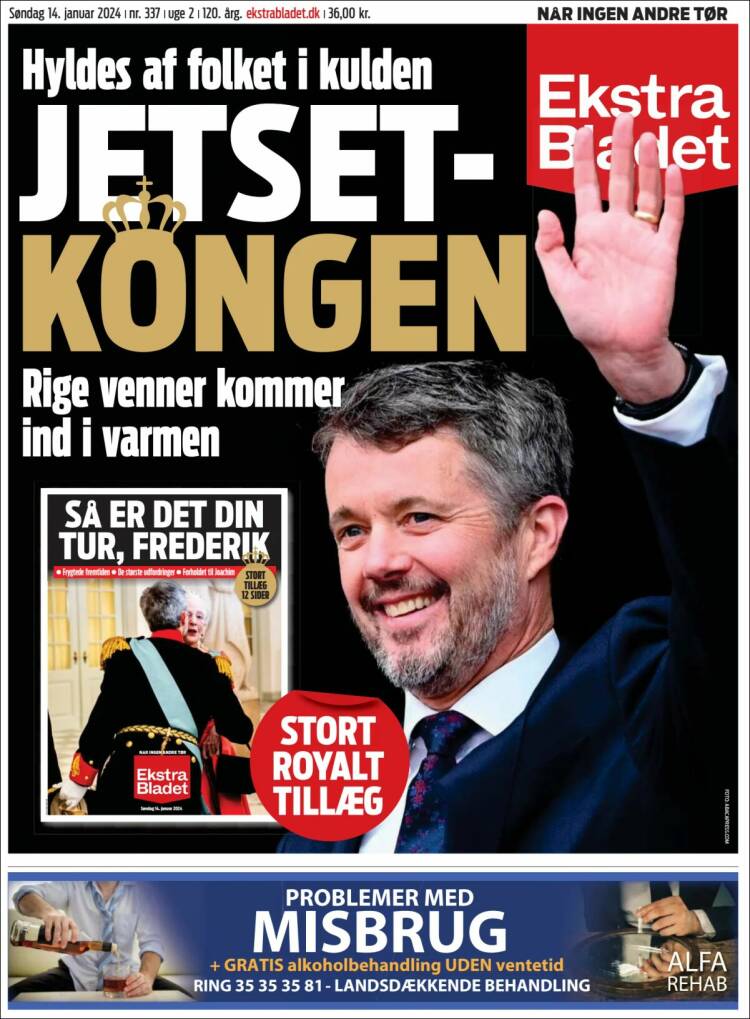 Portada de Ekstra Bladet (Dinamarca)