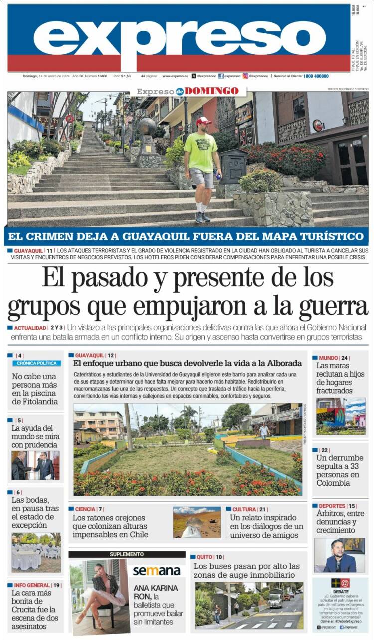 Portada de Expreso (Ecuador)