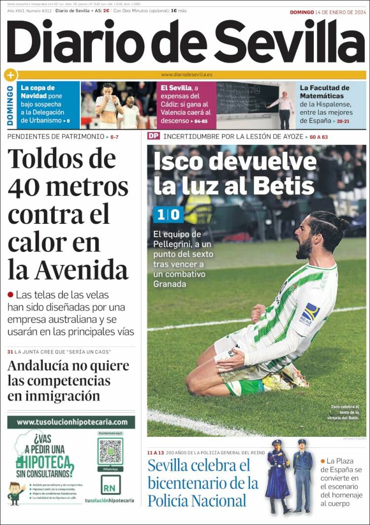 Portada de Diario de Sevilla (España)