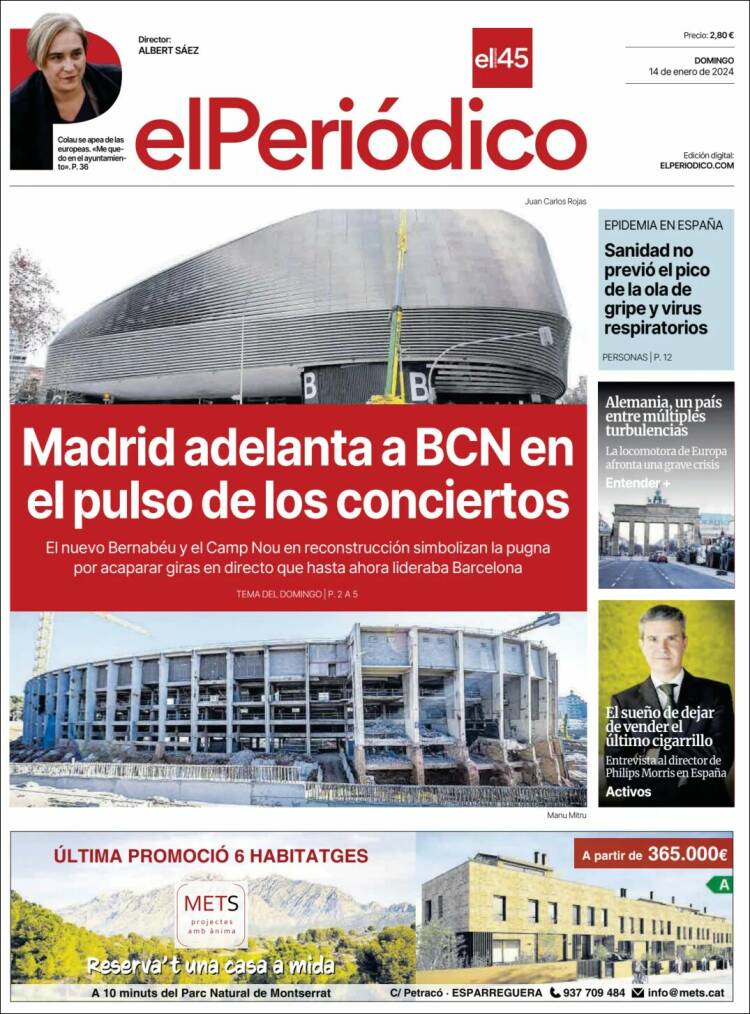 Portada de El Periódico (España)