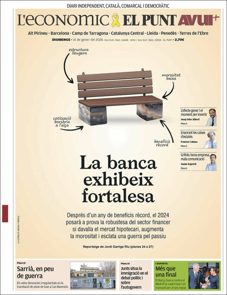 Portada de El Punt Avui (España)