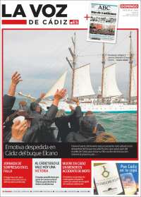 Portada de La Voz de Cádiz (España)