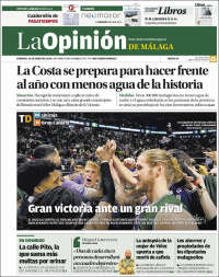 Portada de La Opinión de Málaga (España)