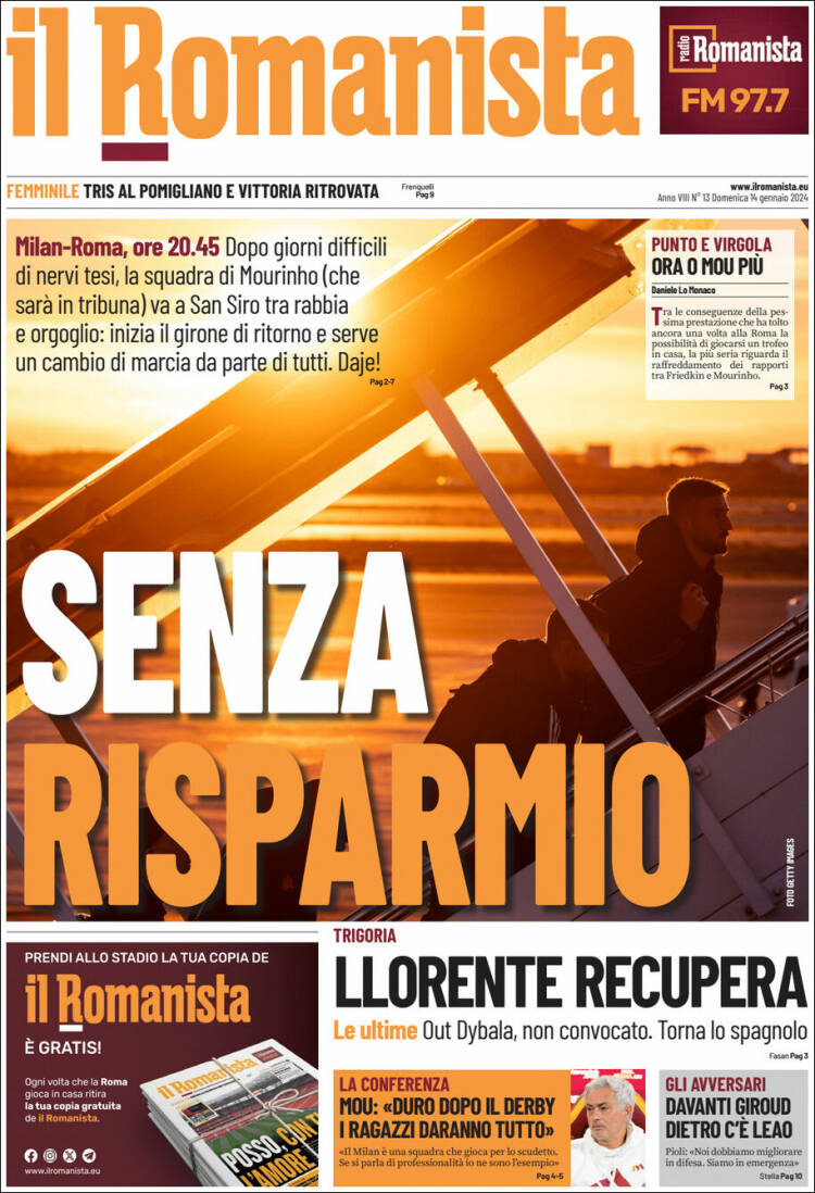 Portada de Romanista (Italia)