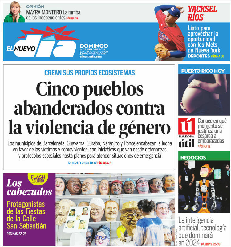 Portada de El Nuevo Día (Puerto Rico)