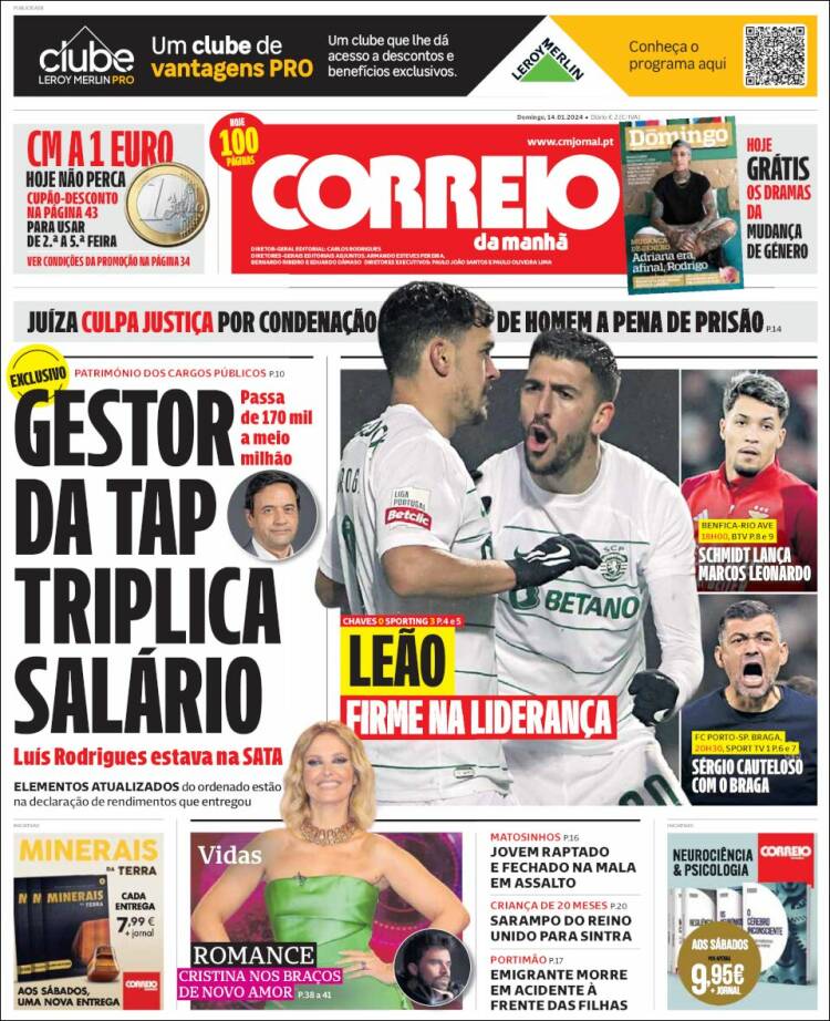 Portada de Correio da Manhã (Portugal)