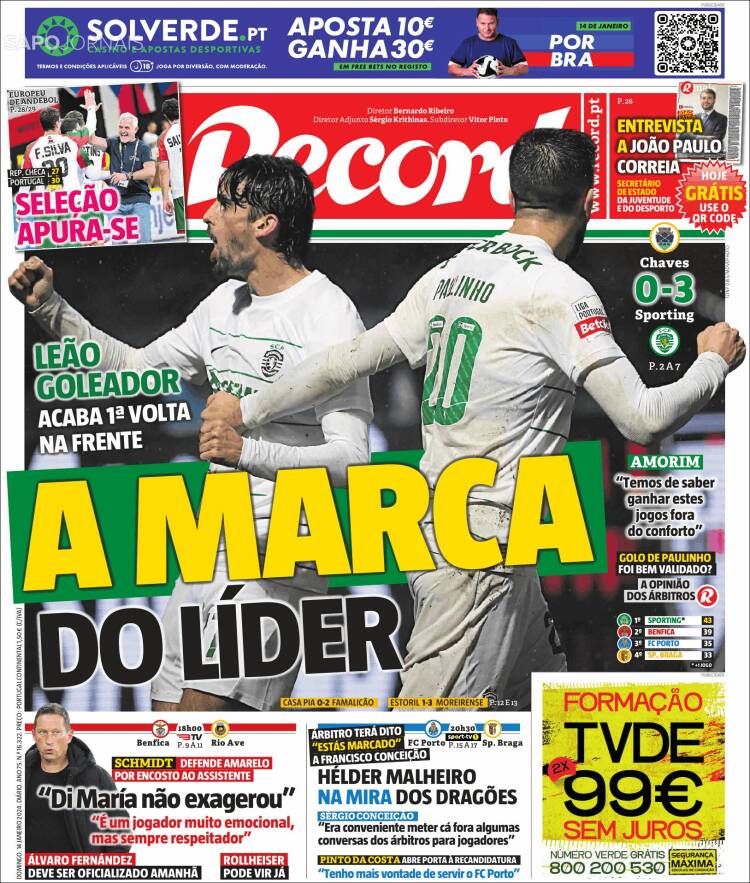 Portada de Record (Portugal)