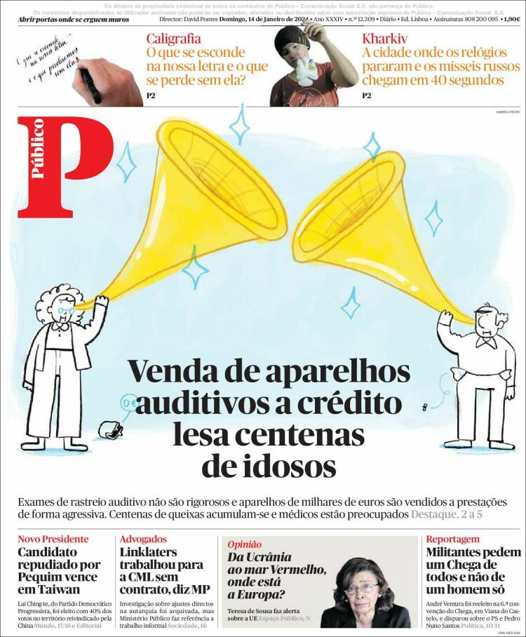 Portada de Público (Portugal)