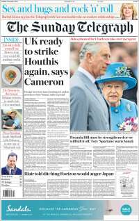 Portada de Daily Telegraph (Reino Unido)