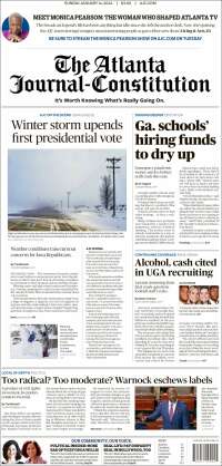 Portada de The Atlanta Journal-Constitution (USA)