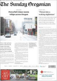 Portada de The Oregonian (USA)