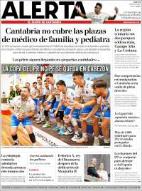 Portada de Alerta - El Diario de Cantabria (España)