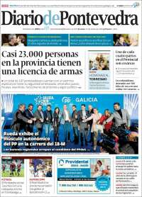 Portada de Diario de Pontevedra (España)