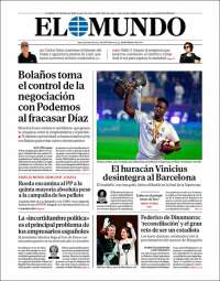 Portada de El Mundo (España)