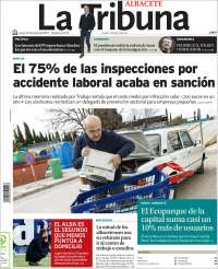 Portada de La Tribuna de Albacete (España)