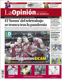 Portada de La Opinión de Murcia (España)