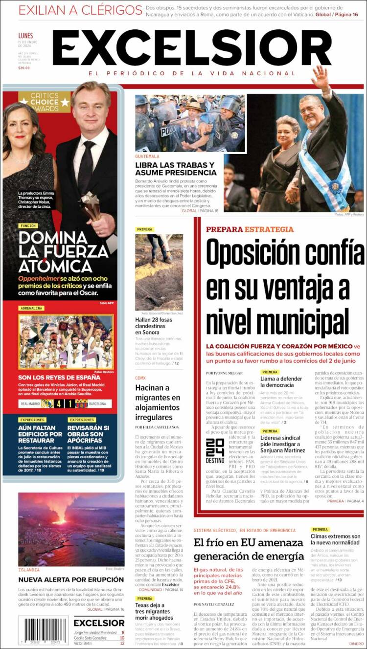 Portada de Excelsior (México)