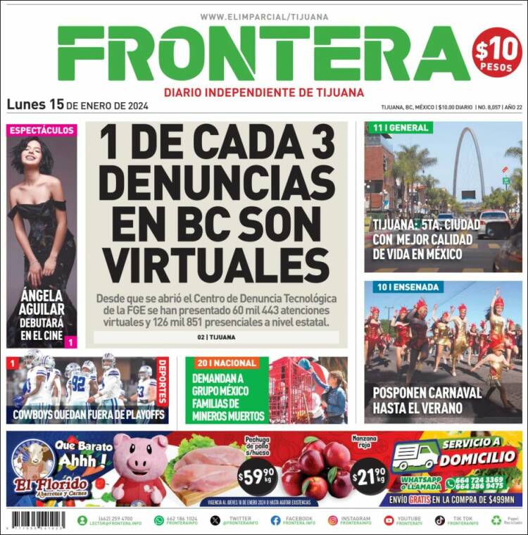 Portada de Frontera (México)
