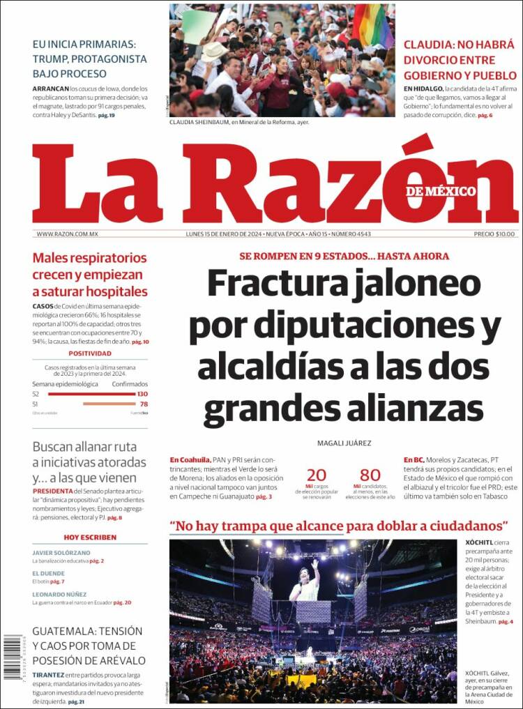 Portada de La Razón (México)