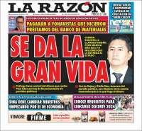 Portada de La Razón (Per&uacute;)