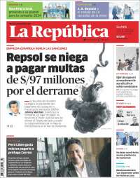 Portada de La Republica (Per&uacute;)