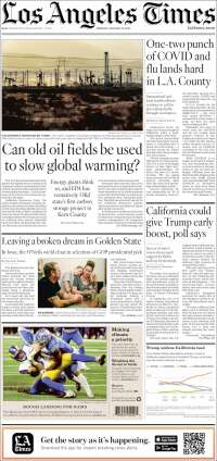 Portada de Los Angeles Times (USA)