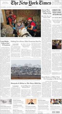 Portada de New York Times (USA)