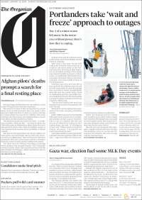 Portada de The Oregonian (USA)