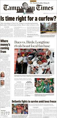 Portada de Tampa Bay Times (USA)